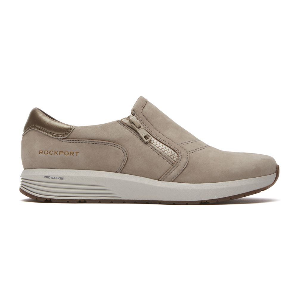 Rockport Trustride Prowalker Slip-On - Womens Sneakers - Taupe - NZ (QND-486759)